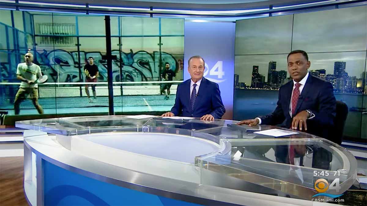 Se amerikanska tv-jätten CBS reportage om padel i Miami: ”Är beroende”