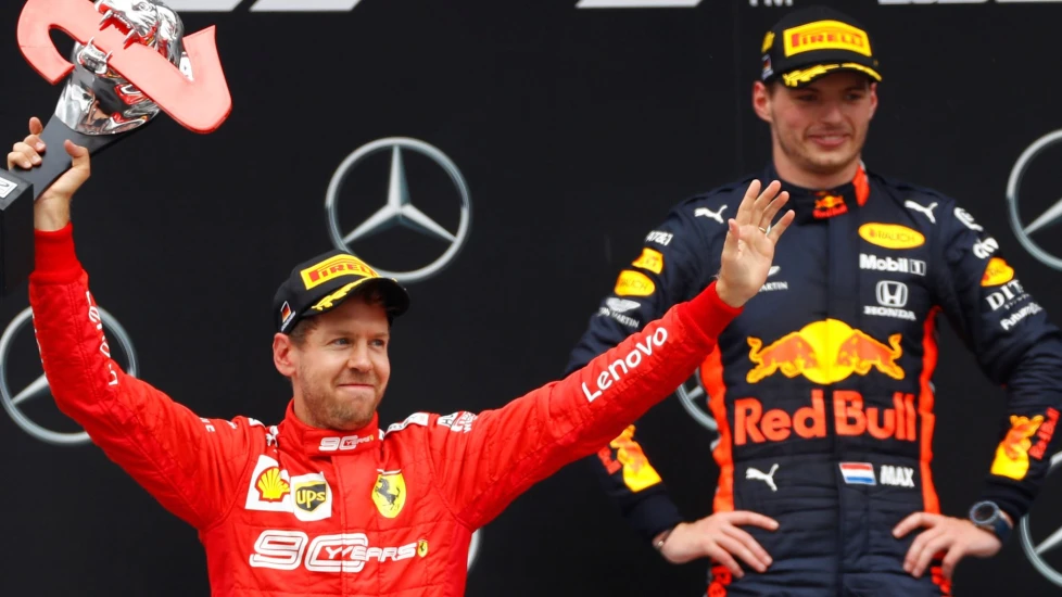Max Verstappen passerar Sebastian Vettel – trea genom tiderna i antal pallplatser